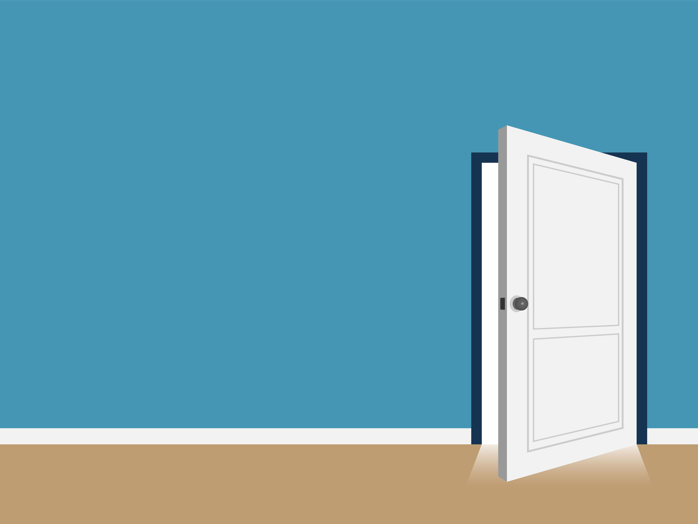 Image of an opened door Image of an opened door